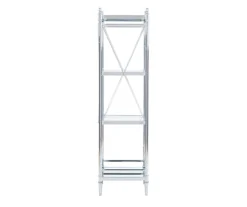 Hawkins Chrome & Glass 4-Tier Shelf -COSCO Store 810543325 4