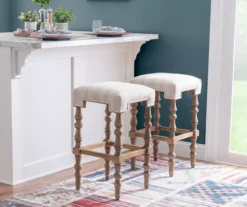Chilton Brown Striped Backless Bar Stool -COSCO Store 810543327 A0 5