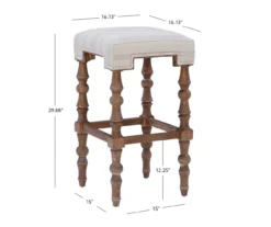 Chilton Brown Striped Backless Bar Stool -COSCO Store 810543327 D8 9