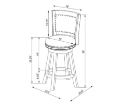 Graham Light Gray Padded Swivel Counter Stool -COSCO Store 810543337 D8 9