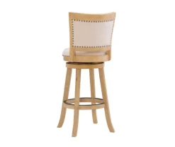 Graham Light Gray Padded Swivel Bar Stool 11 Graham Light Gray Padded Swivel Bar Stool -COSCO Store 810543338 A0 4