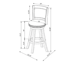 Graham Light Gray Padded Swivel Bar Stool 13 Graham Light Gray Padded Swivel Bar Stool -COSCO Store 810543338 A8