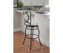 Newton White & Black Upholstered Faux Leather Adjustable Stool -COSCO Store 810543346 A2 10