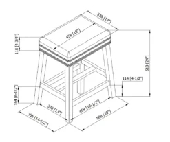Baldwin White & Black Cow Print Nailhead Counter Stool -COSCO Store 810543357 5