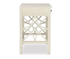Brynn Antique White Geometric Writing Desk 9 Brynn Antique White Geometric Writing Desk -COSCO Store 810543367 5