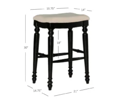 Bristol Black & White Backless Bar Stool -COSCO Store 810543396 D8 11