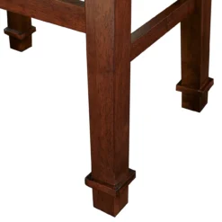 Clark Dark Cherry & Black Upholstered Faux Leather Backless Bar Stool -COSCO Store 810543402 4