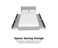 Atwater Living DHP Ryder Linen Upholstered Bed With Storage -COSCO Store 810543649 1