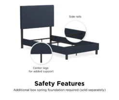 Atwater Living DHP Jazmine Linen Upholstered Queen Bed -COSCO Store 810543817 2