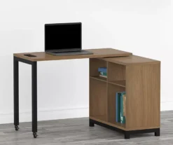 Real Living Seven Hills Metal & Melamine 4-Cube Pivot Desk With USB Charging -COSCO Store 810561090 1