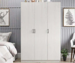 Ivory Oak 3-Door Storage Wardrobe -COSCO Store 810561398 11