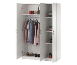 Ivory Oak 3-Door Storage Wardrobe -COSCO Store 810561398 41