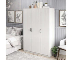 Ivory Oak 3-Door Storage Wardrobe -COSCO Store 810561398 51