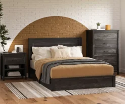 Silverton Black Oak Nightstand With USB Charging -COSCO Store 810569984 1