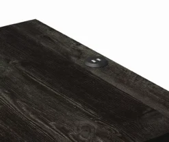 Silverton Black Oak Nightstand With USB Charging -COSCO Store 810569984 3