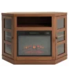 48" Brown Corner Electric Fireplace Console -COSCO Store 810570725