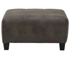 Signature Design By Ashley Navi Faux Leather Oversized Accent Ottoman -COSCO Store 810587441 2 1