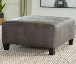 Signature Design By Ashley Navi Faux Leather Oversized Accent Ottoman -COSCO Store 810587441 4 1