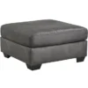 Bladen Slate Faux Leather Oversize Accent Ottoman -COSCO Store 810587473 2