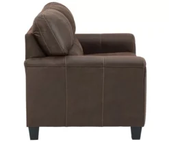 Navi Chestnut Faux Leather Loveseat -COSCO Store 810587484 4
