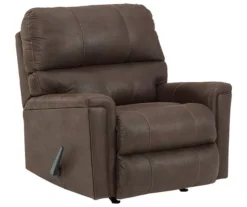 Navi Chestnut Faux Leather Rocker Recliner -COSCO Store 810587485 1