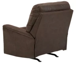 Navi Chestnut Faux Leather Rocker Recliner -COSCO Store 810587485 2