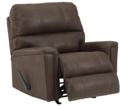 Navi Chestnut Faux Leather Rocker Recliner -COSCO Store 810587485 4