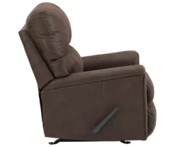 Navi Chestnut Faux Leather Rocker Recliner -COSCO Store 810587485 5