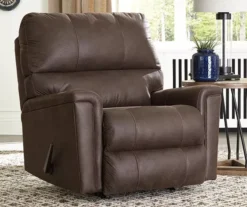 Navi Chestnut Faux Leather Rocker Recliner -COSCO Store 810587485 6