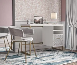 Scarlett White Pedestal Desk -COSCO Store 810589027 6