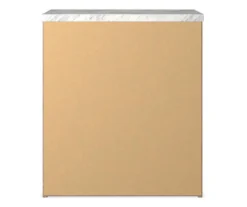 Senniberg Oak & Faux Calcutta 2-Drawer Nightstand -COSCO Store 810589298 4