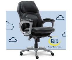 Delvin Black Bonded Leather Office Chair -COSCO Store 810590317 1