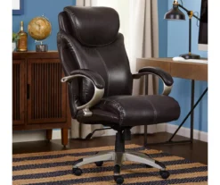Dayton Dark Brown Big & Tall Bonded Leather Office Chair -COSCO Store 810590372 2