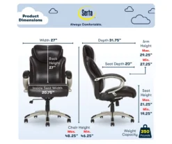 Dayton Dark Brown Big & Tall Bonded Leather Office Chair -COSCO Store 810590372 6