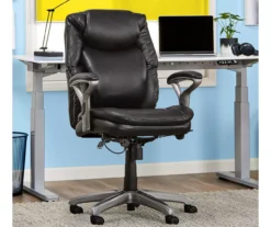 Anniston Black Bonded Leather Office Chair -COSCO Store 810590373 2