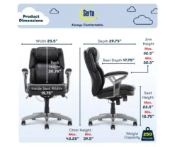 Anniston Black Bonded Leather Office Chair -COSCO Store 810590373 6