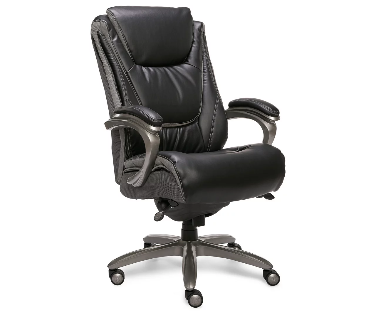 Baxter Black Big & Tall Bonded Leather Office Chair 6 Baxter Black Big & Tall Bonded Leather Office Chair - Image 4
