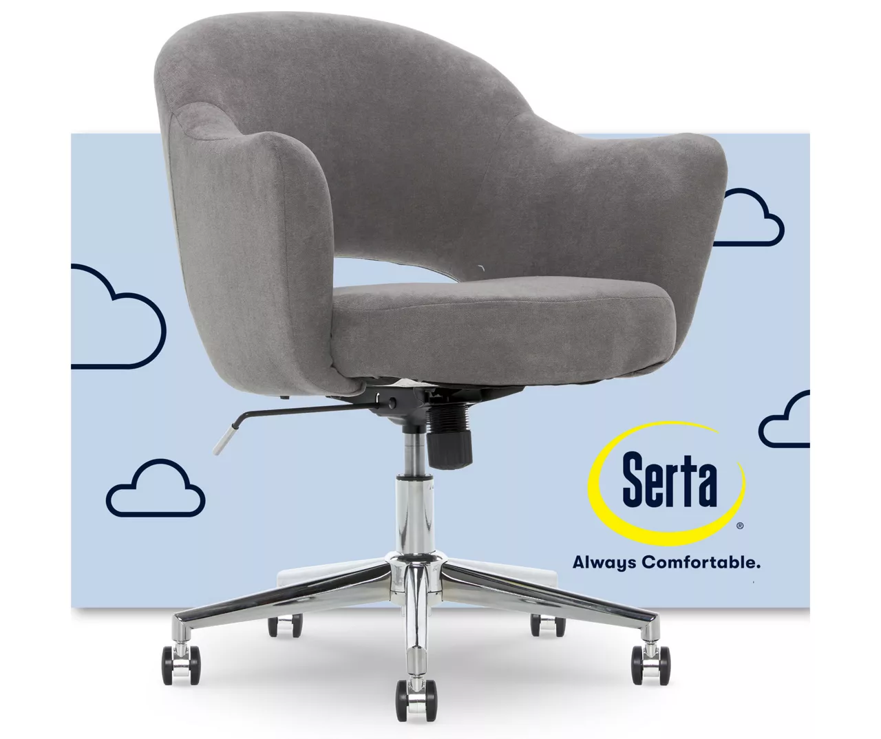 Valetta Gray Microfiber Office Chair 9 Valetta Gray Microfiber Office Chair - Image 8