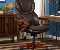 Conway Dark Brown Big & Tall Bonded Leather Office Chair -COSCO Store 810590381 2