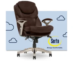 Claremont Chestnut Brown Bonded Leather Office Chair -COSCO Store 810590393 1