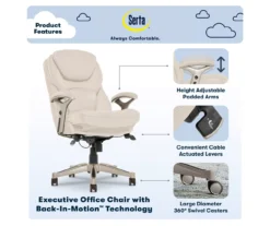 Serta Claremont Bonded Leather Office Chair -COSCO Store 810590394 7