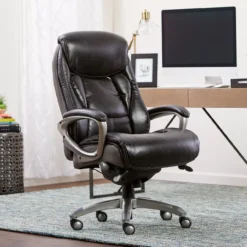 Lautner Gray Executive Bonded Leather Office Chair -COSCO Store 810590397 21