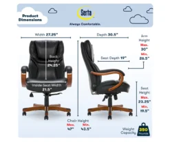 Serta Conway Big & Tall Bonded Leather Office Chair -COSCO Store 810590408 7 1