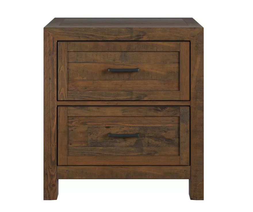 West Caramel 2-Drawer Nightstand 3 West Caramel 2-Drawer Nightstand