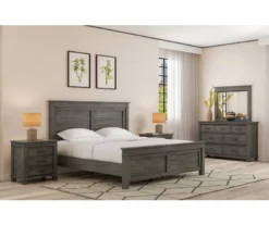 Topeka Warm Gray 3-Drawer Nightstand With USB Charging -COSCO Store 810591526 2