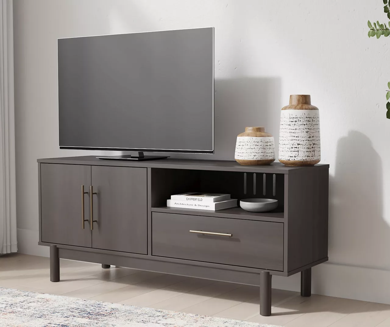 59" Brymont Dark Gray TV Stand 9 59" Brymont Dark Gray TV Stand - Image 7