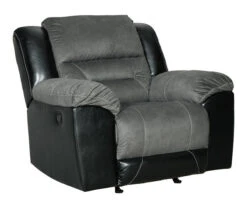 Earhart Slate Faux Leather Rocker Recliner -COSCO Store 810594581 1