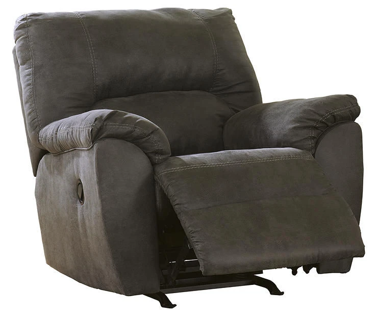 Tambo Pewter Faux Leather Rocker Recliner 6 Tambo Pewter Faux Leather Rocker Recliner - Image 4