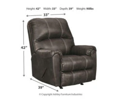 Kincord Midnight Faux Leather Rocker Recliner -COSCO Store 810594617 5