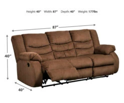 Tulen Chocolate Reclining Sofa -COSCO Store 810594622 4